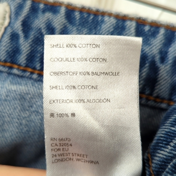 We The Free Dakota Distressed Medium Wash High Waisted Straight Leg Jeans 27 - Picture 9 of 15